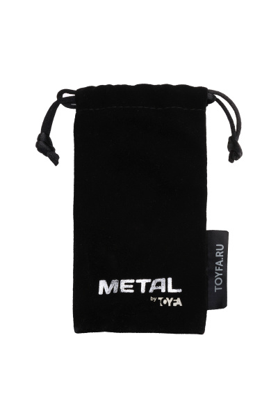 Анальная втулка TOYFA Metall  металл, серебряная с фиолетовым кристаллом, 8 см, Ø 3,4 см, 85 гр