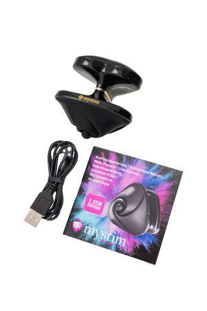 Вибратор Mystim Heart ́s Desire с электростимуляцией, силикон, черный, 6,7 см