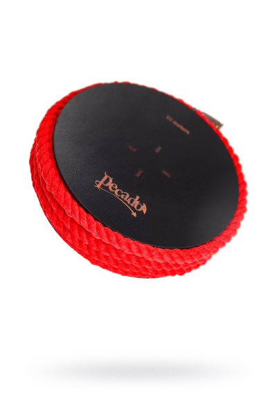 Веревка для шибари Pecado BDSM, на катушке, хлопок, красная, 10 м.