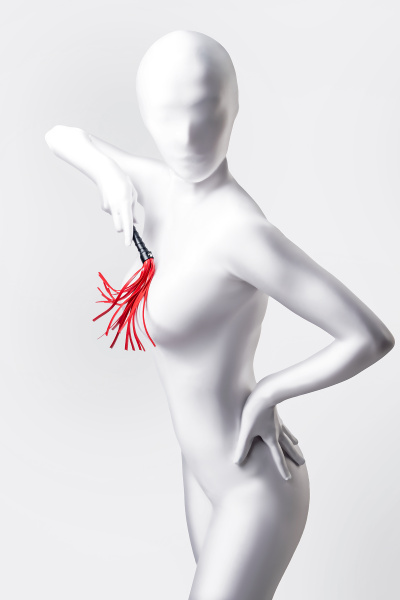 Флоггер Anonymo , PU кожа, красный, 28 см