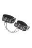 Наручники-браслеты Pecado BDSM, из одного ремешка с люверсами,чёрные