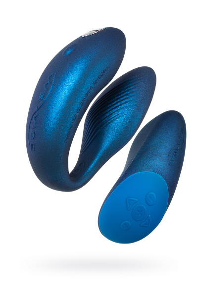 Вибратор для пар WE-VIBE Chorus синий,силикон,7,8 см.