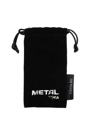Анальная втулка TOYFA Metall, металл, серебряная с кристаллом цвета алмаз, 9,2 см, Ø 4 см, 425 г
